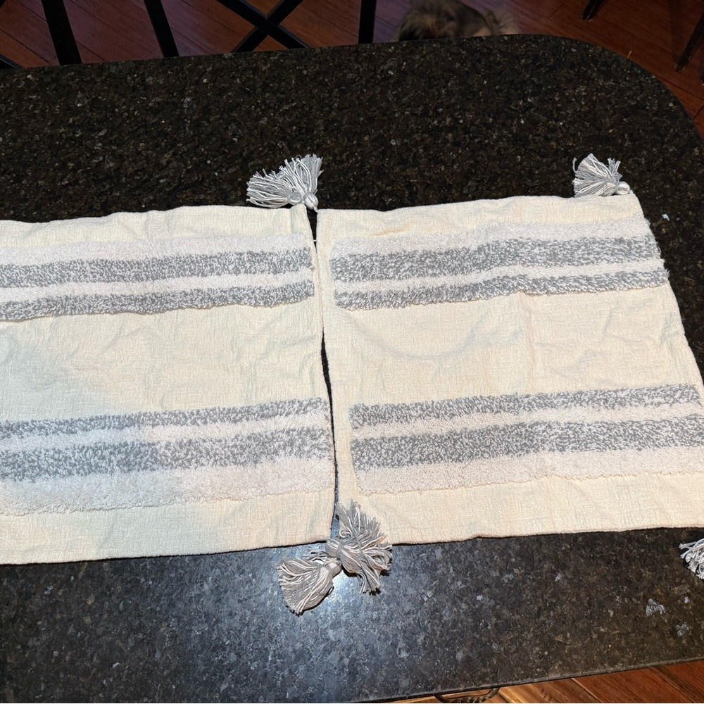 Two matching BRAND NEW 18x18 pillow covers.
